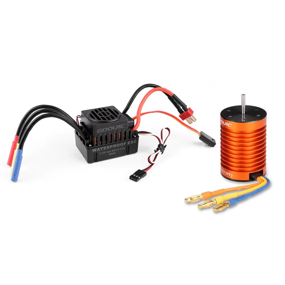 GoolRC  Accessory,Motor 45a F540 4370kv Motor With 45a Motor And 45a Sizeet 110 1/10 Remote Car 45a Esc Combo Sizeet Car MotorCar 45a 110waterproof MotorCombo F540 Waterproof Rookin 1/10