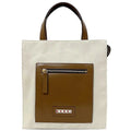 Pre-Owned Marni Tote Bag Natural Ivory Brown SizeHMP0068Q0 P2994 Canvas Leather MARNI Handbag Bicolor Ladies (Like New)