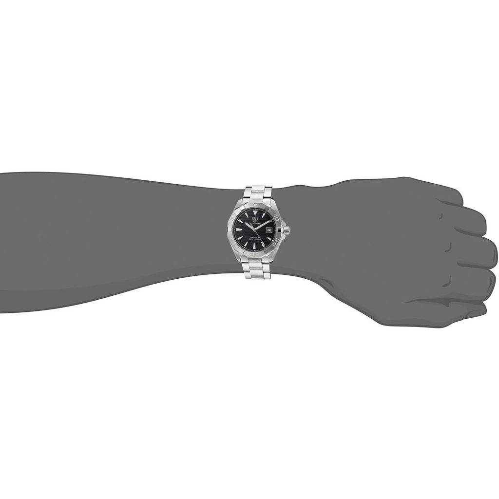 TAG Heuer Men's 40mm Sizeteel Bracelet & Case Automatic Black Dial Analog Watch WAY2110.BA0928