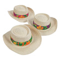 Beach Hat W/Hibiscus Print Band - Party Wear - 12 Pieces