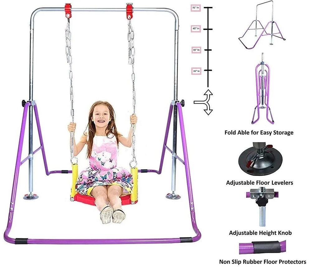 Expandable 3-in-1 Kids Gymnastics Horizontal Bar Sizeet - Kip Training Jungle Gym