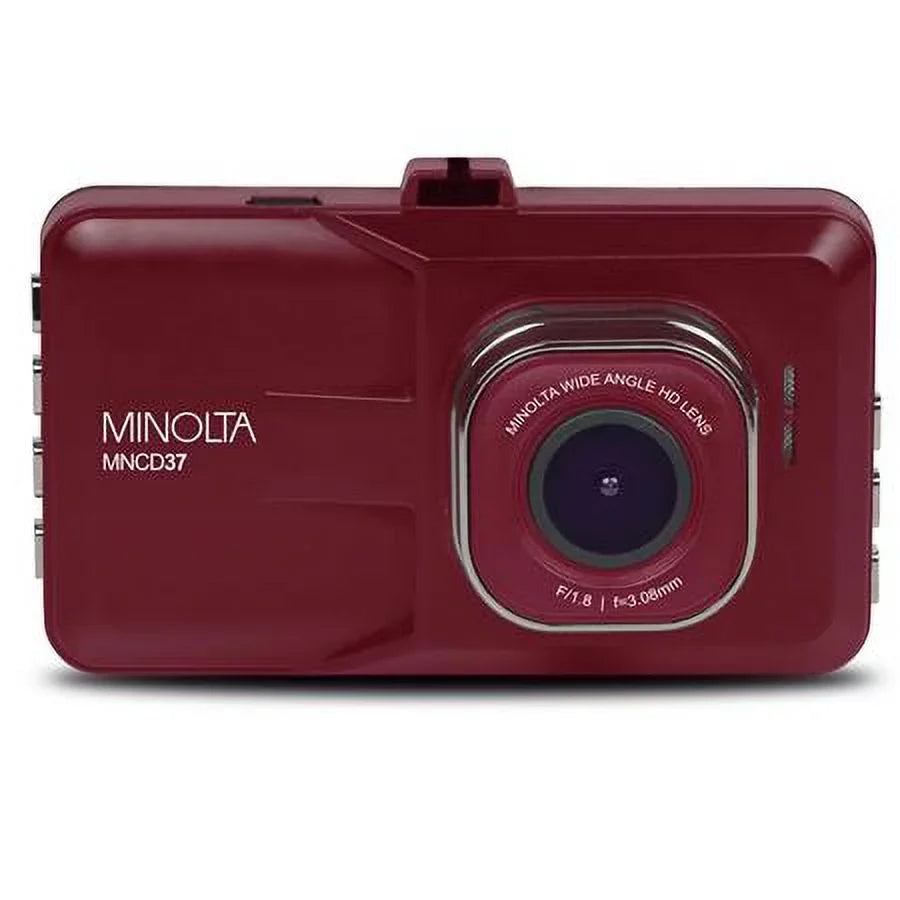 MNCD37 Full HD 3" LCD Sizecreen Dash Cam, Red, 2-Pack