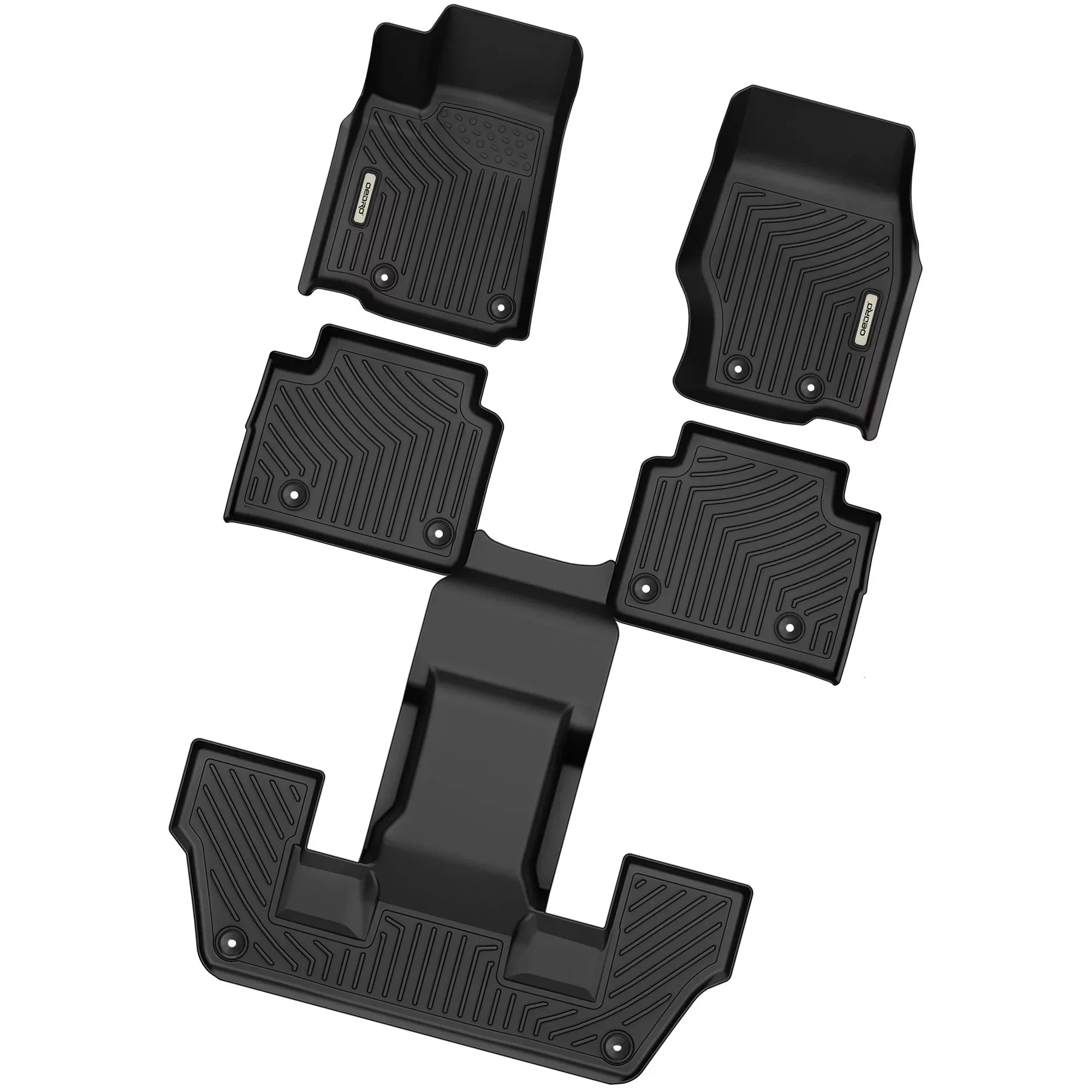 Ledkingdomus Floor Mats Liner TPE 3 Row For 2021-2023 2024 Jeep Grand Cherokee L All Weather