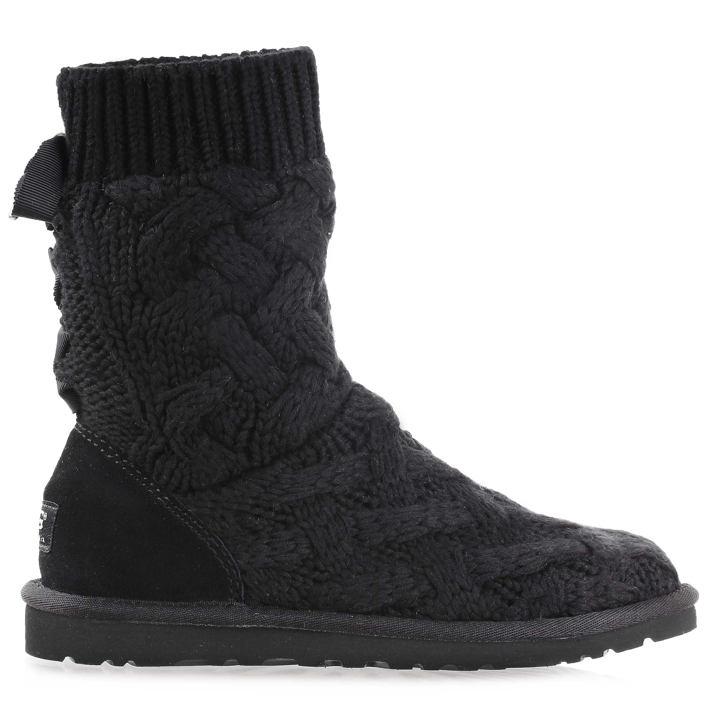 Ugg Australia Womens Isla Knit Boots Black 6