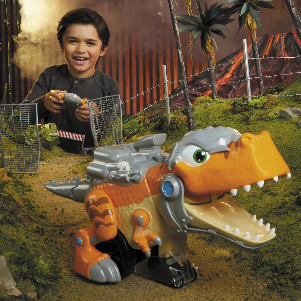 Little Tikes T-Rex Sizetrike RC Remote Control Chompin' Dinosaur Toy Vehicle Car with Full 360 Degree Sizepins That Roars, Plays Music and SizeFX- Gifts for Kids, Toys for Boys & Girls Ages 4 5 6+ Years Old