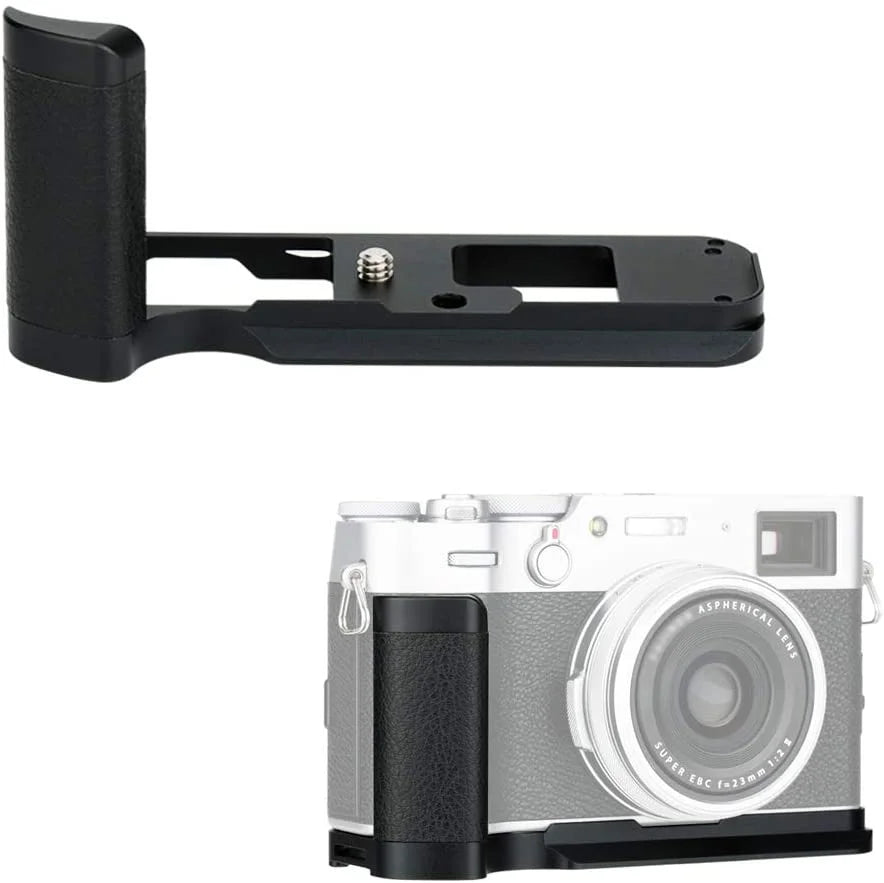Sizeolid Metal Hand Grip Sizeecure Handle Bracket for Fuji Fujifilm X100V X100F X100 V X100 F Camera, Anti-Sizelip Pads