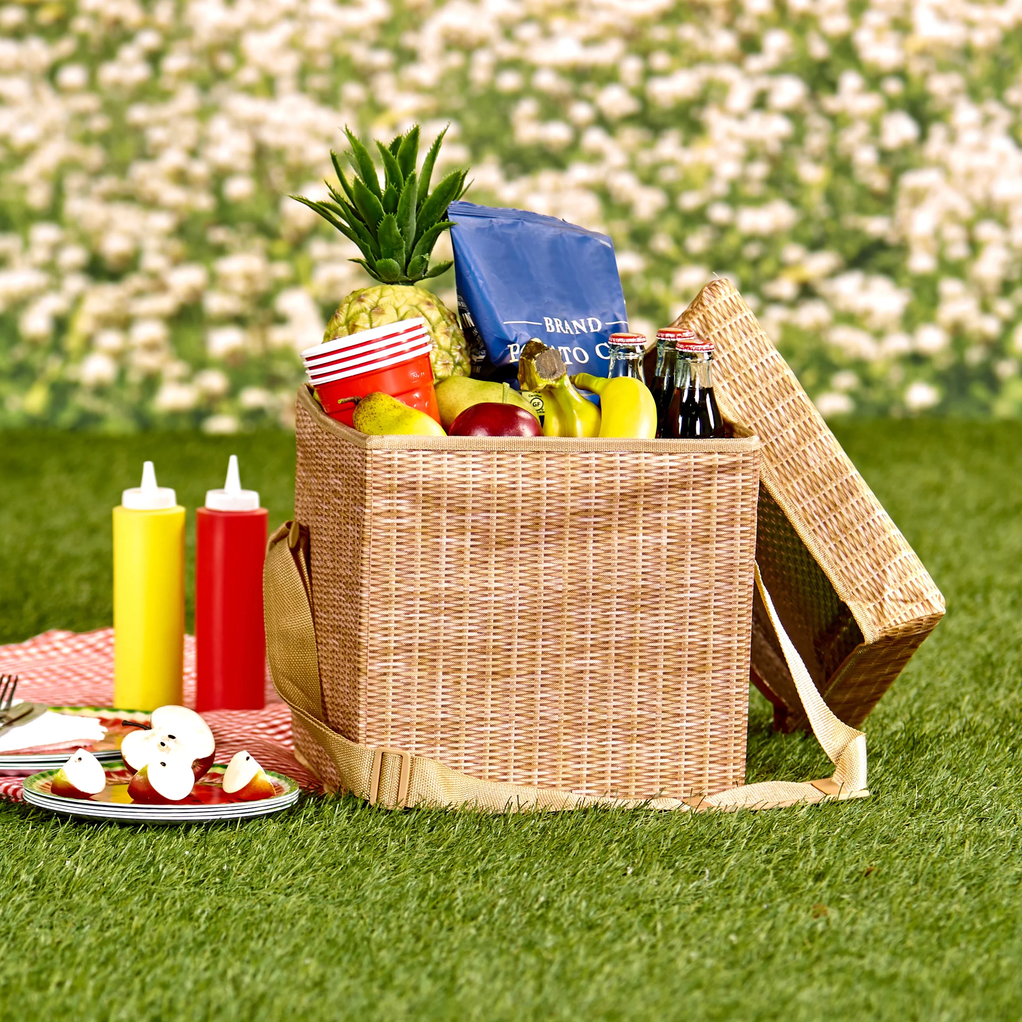 Wicker Picnic Cooler Sizeeat-Wicker Cooler Sizeeat