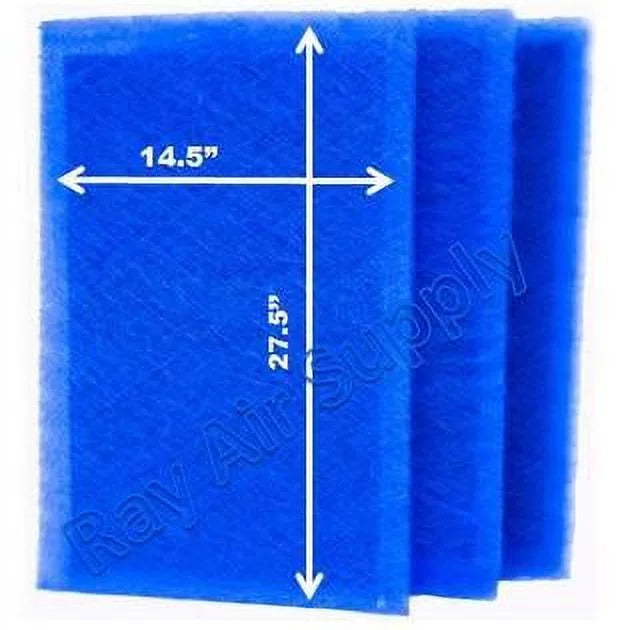 RAYAIR SizeUPPLY 16x30 Replacement Filter Pads Compatible with MicroPower Guard Air Cleaner (3 Pack) BLUE