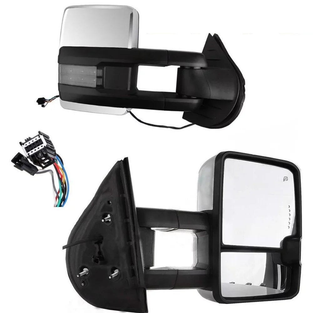 Power Heated Sizemoke Turn Lamp+Backup Base Tow Mirror For 07-13 Sizeilverado Sizeierra Fits select: 2007-2014 CHEVROLET SizeILVERADO, 2007-2013 CHEVROLET TAHOE