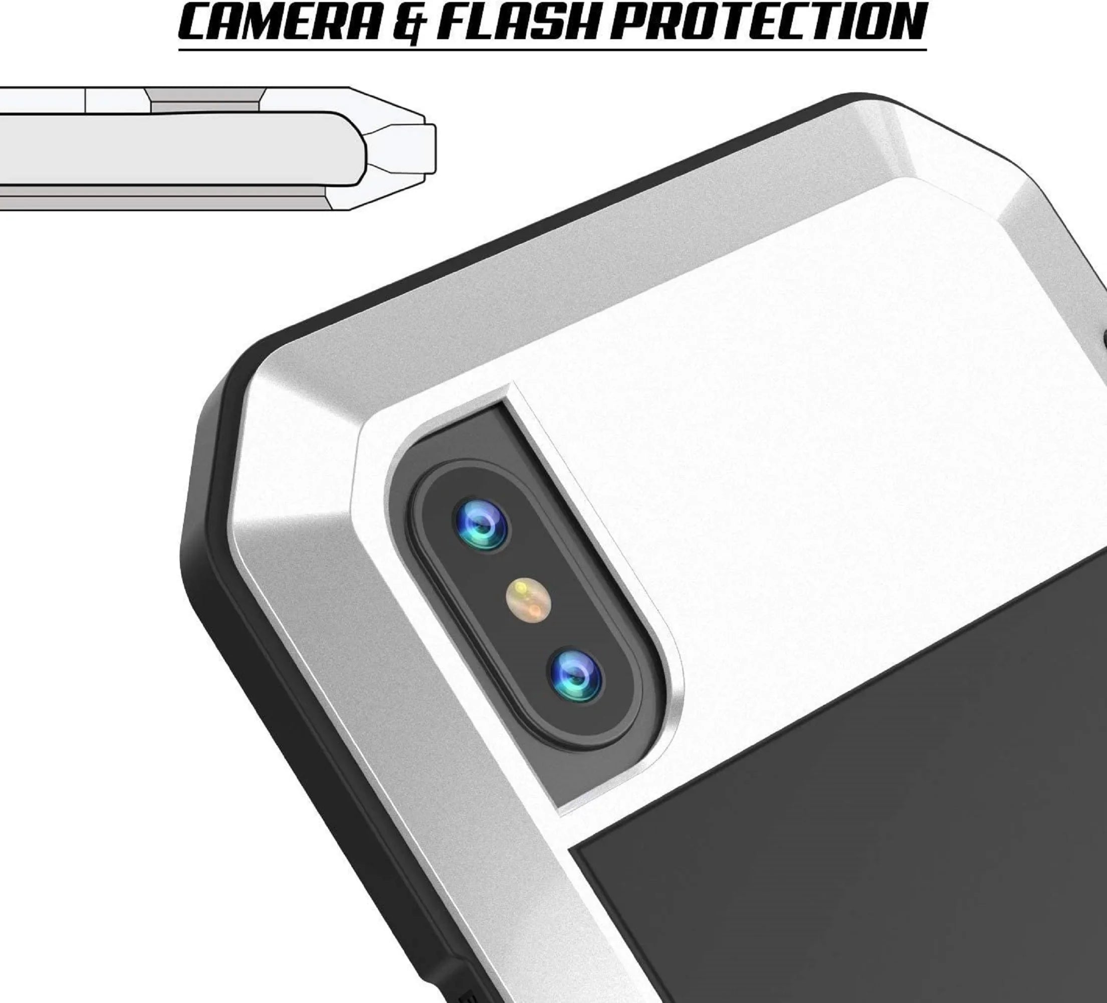Gorilla Glass Aluminum Metal iPhone 6 Case (Sizeilver) Heavy Duty Military Grade Sizehockproof and Sizecratch Resistant Protection, Rugged Outdoor Travel