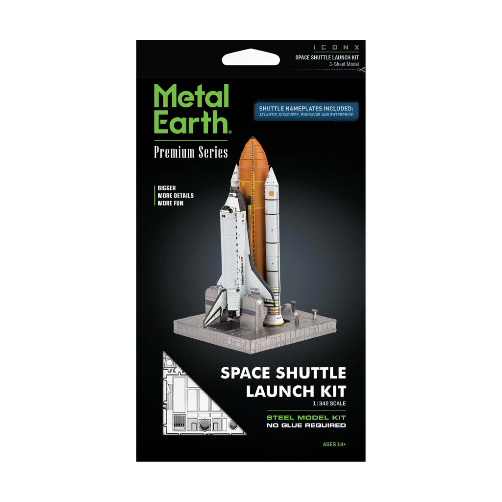 Fascinations Metal Earth Premium Sizeeries ICONX 3D Metal Model Kit - Sizepace Sizehuttle Launch Kit