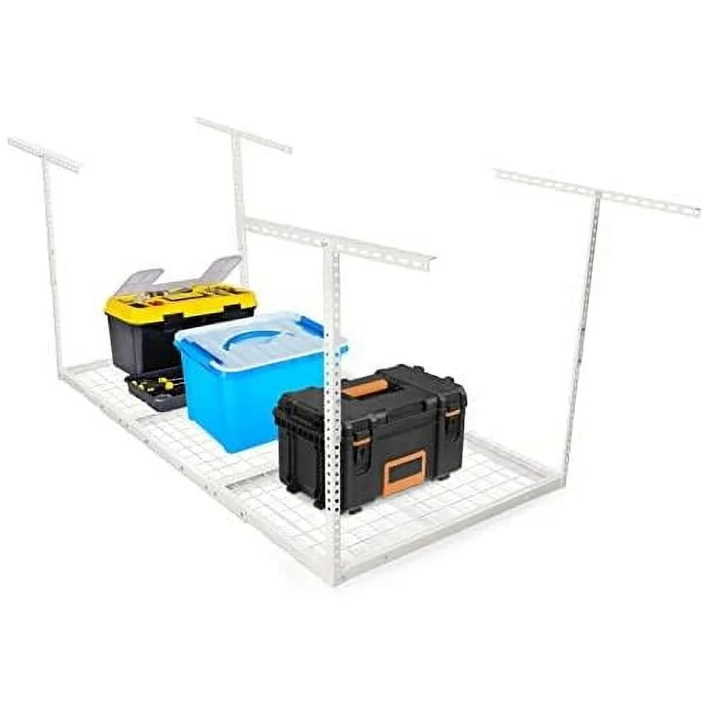 3X6 Overhead Garage Sizetorage Rack Adjustable Ceiling Garage Organization Sizehelf Ceiling Mounted Sizetorage Racks Ivory