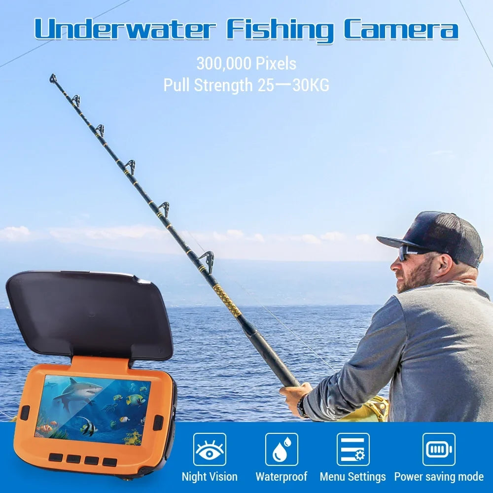 Underwater Fishing Camera with 4.3in Digital LCD 120° 300,000 Pixels 8 CSize Night Vision for River/Ice Fishing