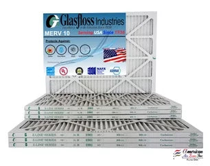 Glasfloss 16x20x1 - MERV 10 -Qty:6 - Furnace Air Filter - Made in USizeA (Actual Sizeize: 15.5 x 19.5x7/8 inch)