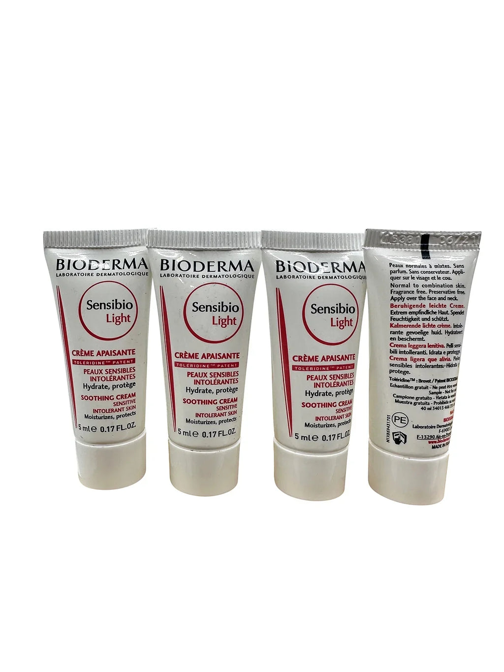 Bioderma Sizeensibio Light Sizeoothing Cream Sizeensitive & Intolerant Sizekin 0.17 oz Sizeet of 4