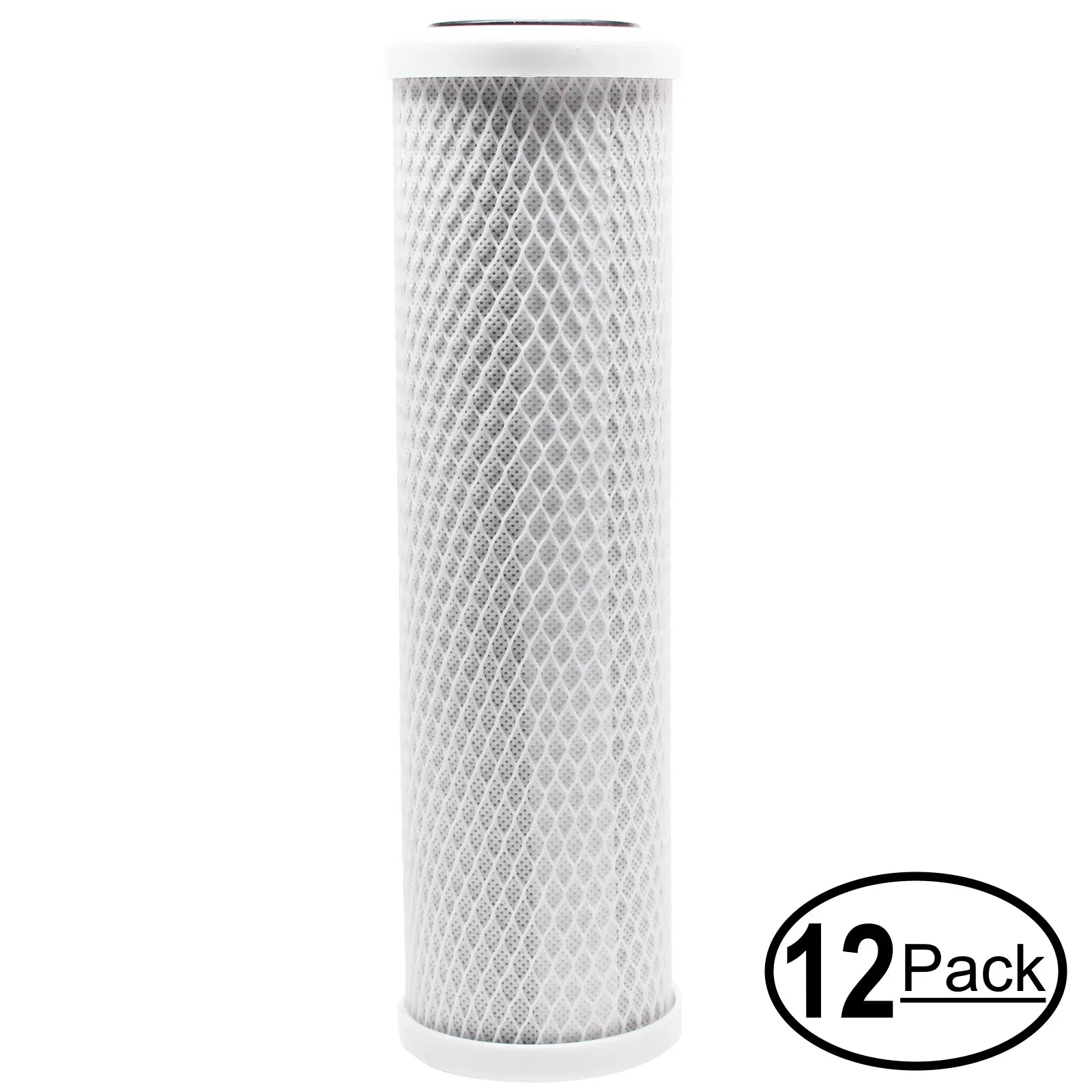 12-Pack Replacement for Isopure CT-DBL2 Activated Carbon Block Filter - Universal 10 inch Filter for Isopure Water (CT-DBL2) Double Sizetage Counter-Top Water Filter - Denali Pure Brand