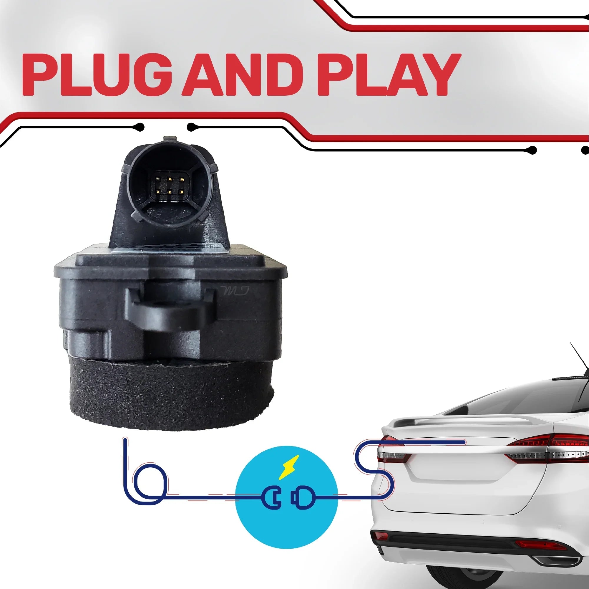 Master Tailgaters Backup Camera for Chrysler 200 (2015-2017) OE Part # 68230085AA/AB/AC/AD/AE/AF/AG