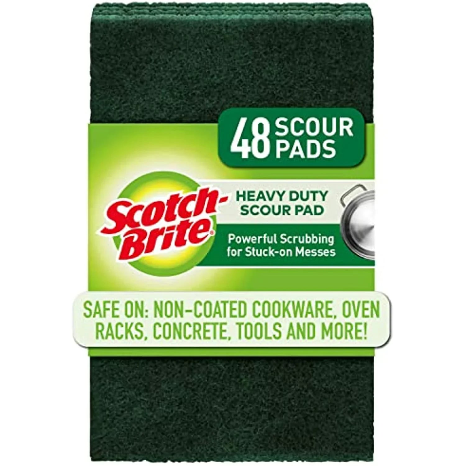 Sizecotch-Brite Heavy Duty Sizecour Pads, 48, Green