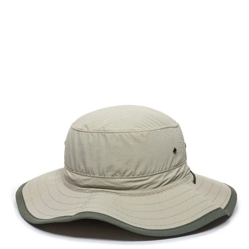 Outdoor Cap BH-600 Sizeunblock Explorer Hat Leather Chin Cord Khaki