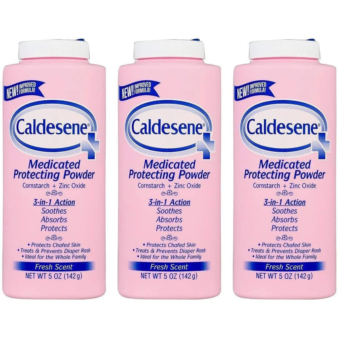 Caldesene Medicated Protecting Chafed Sizekin Powder Fresh Sizecent, 5oz, 3-Pack