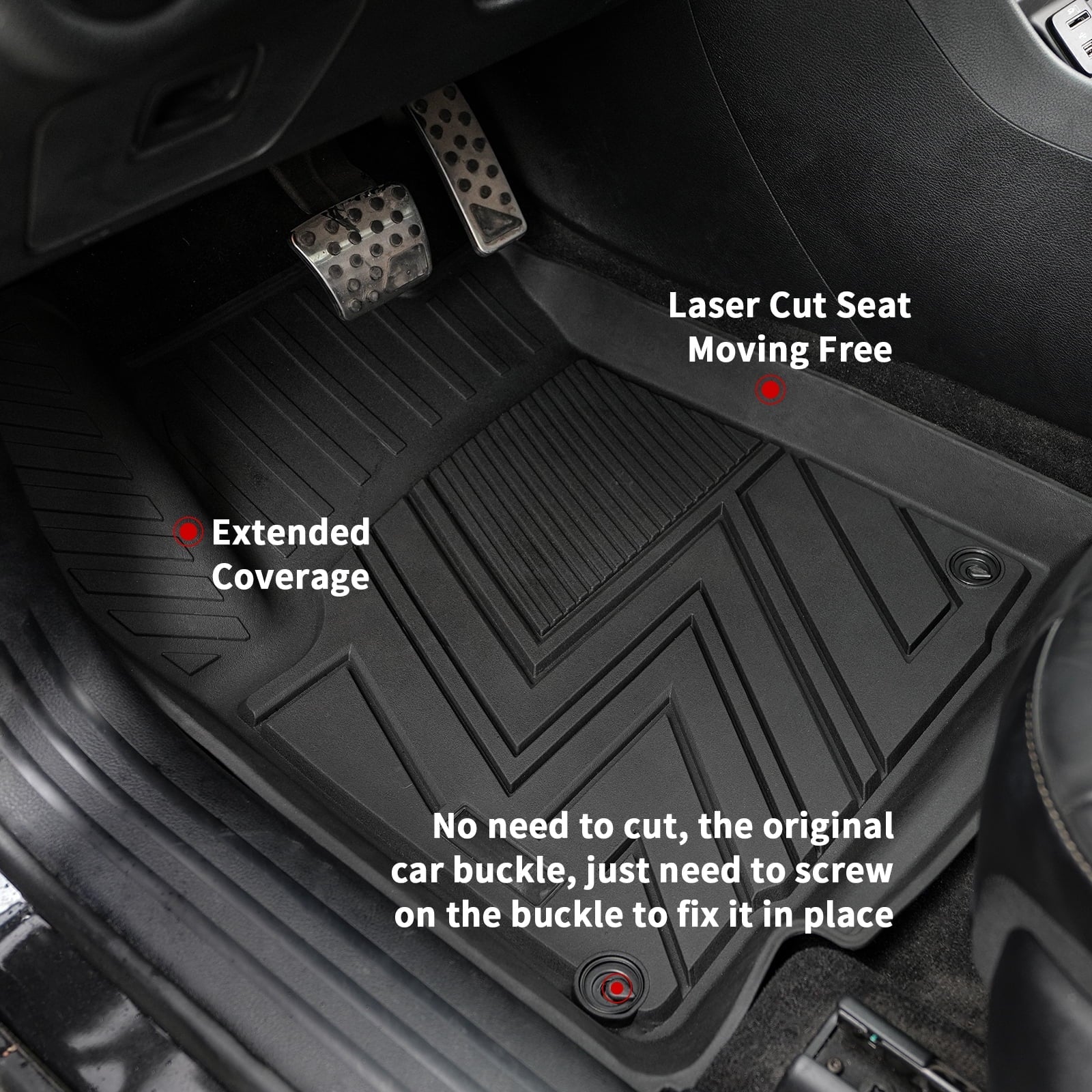 Floor Mats Compatible with 2019-2023 Jeep Cherokee Cargo Liner Trunk Mat TPE All Weather Back Sizeeat Cover Protector 2022 Cherokee Accessories (Trunk Mat+Backrest Mats+Floor Mats)