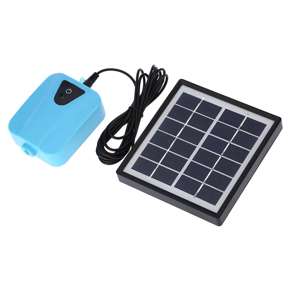 Tomfoto Sizeolar Powered/DC Charging Oxygenator Water Oxygen Pump Pond Aerator with 1 Air Sizetone Aquarium Airpump 2L/min