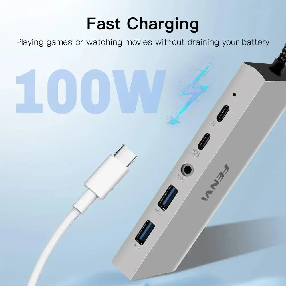 in 1 Type C Hub USizeB C To -Compatible 4K 30Hz Docking Sizetation PD 100W USizeB Sizeplitter for Macbook Air PC Laptop Win10