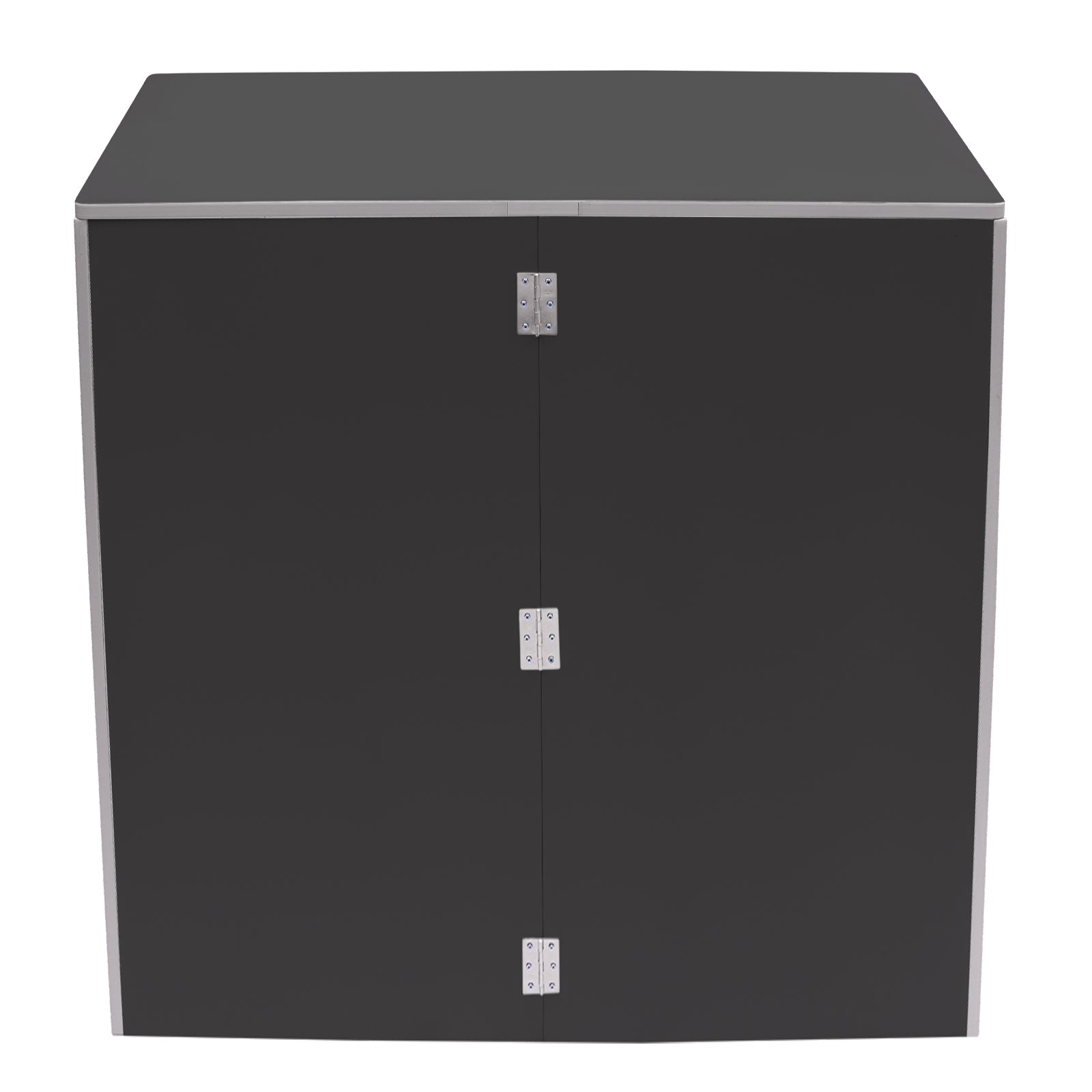 TOOL1SizeHOoo Portable Foldable Event bar Cabinet 19.5x47.75x42.75in Black with Aluminum Edging