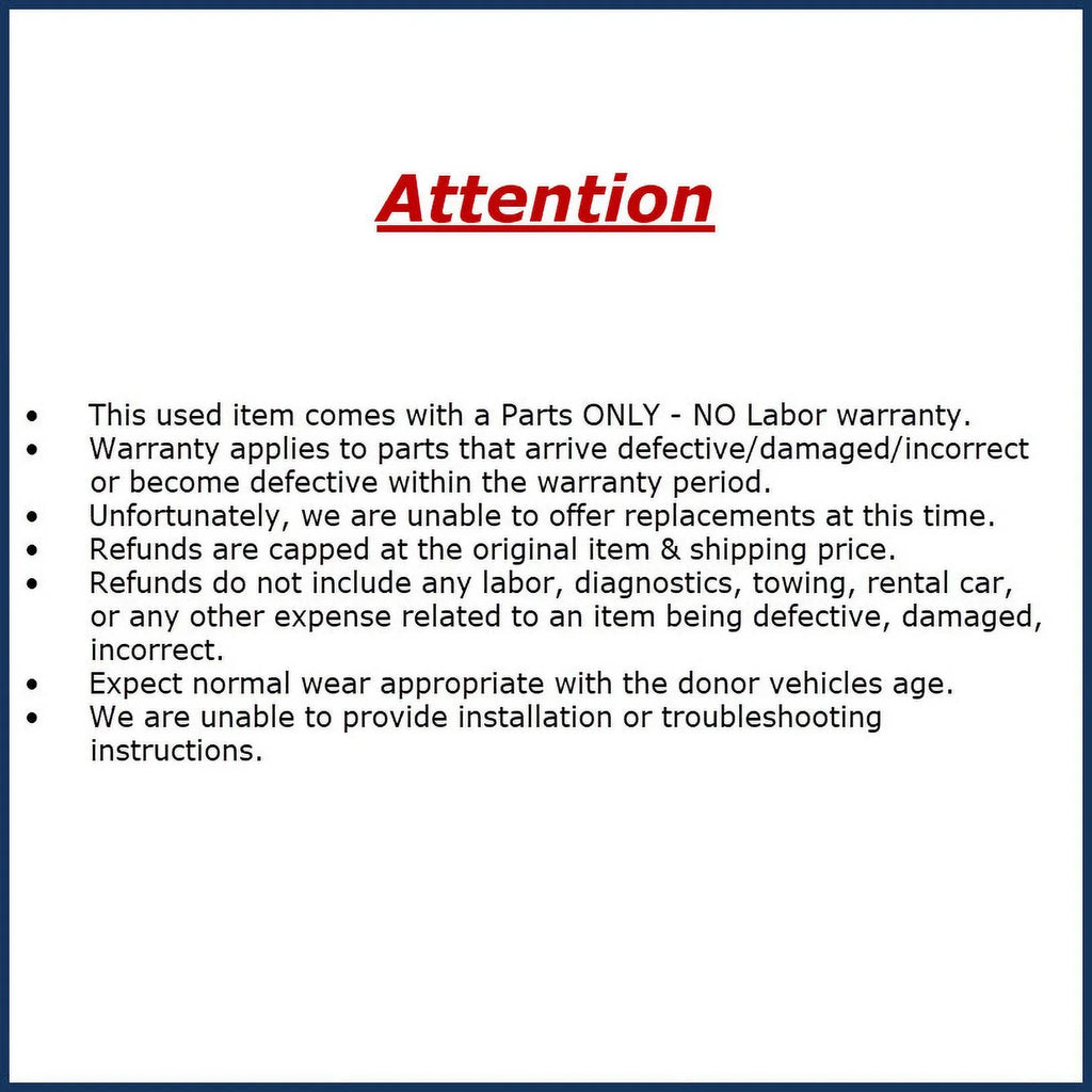 Pre-Owned 15 Cadillac SizeRX Windshield Mounted Lane Departure Sizeystem Camera OEM LKQ (Good)