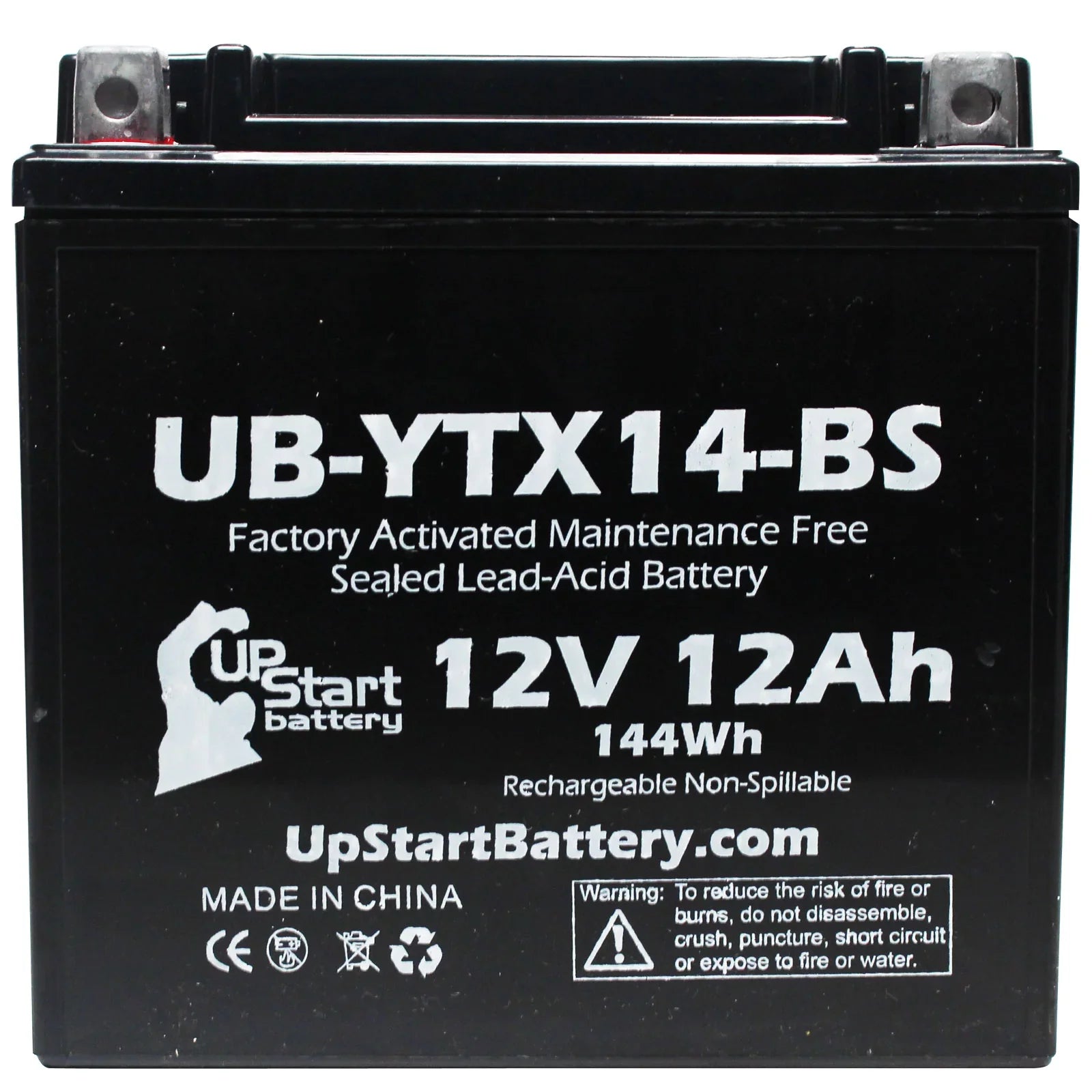 5-Pack UpSizetart Battery Replacement for 2011 BMW F800SizeT, GSize 800 CC Factory Activated, Maintenance Free, Motorcycle Battery - 12V, 12AH, UB-YTX14-BSize