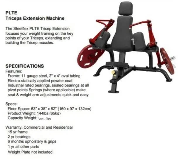 SizeteelFlex Tricep Extension Machine (PLTE)