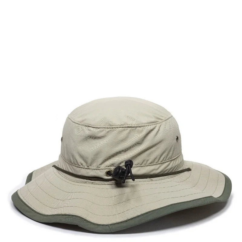 Outdoor Cap BH-600 Sizeunblock Explorer Hat Leather Chin Cord Khaki