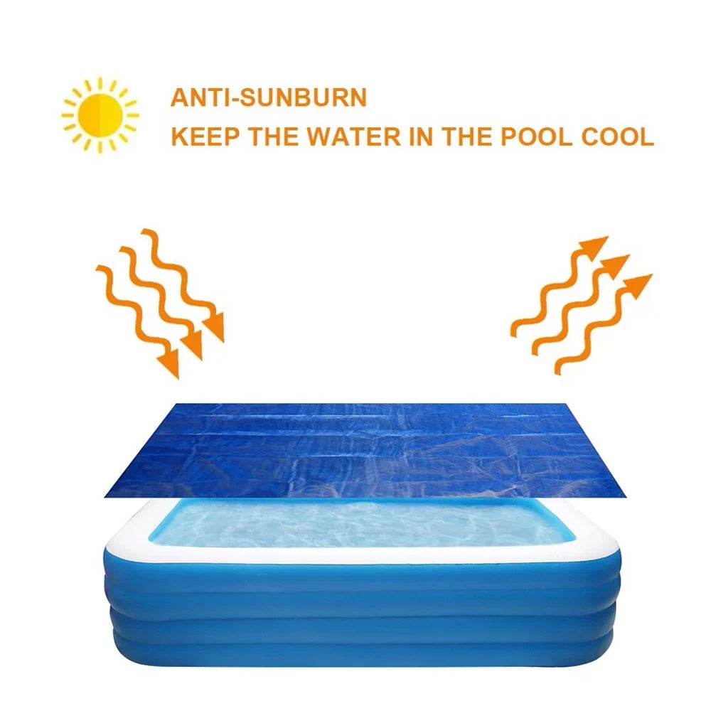 ZiSizeUGP Rectangle Sizewimming Pool Cover for Garden Outdoor Paddling Family Pools