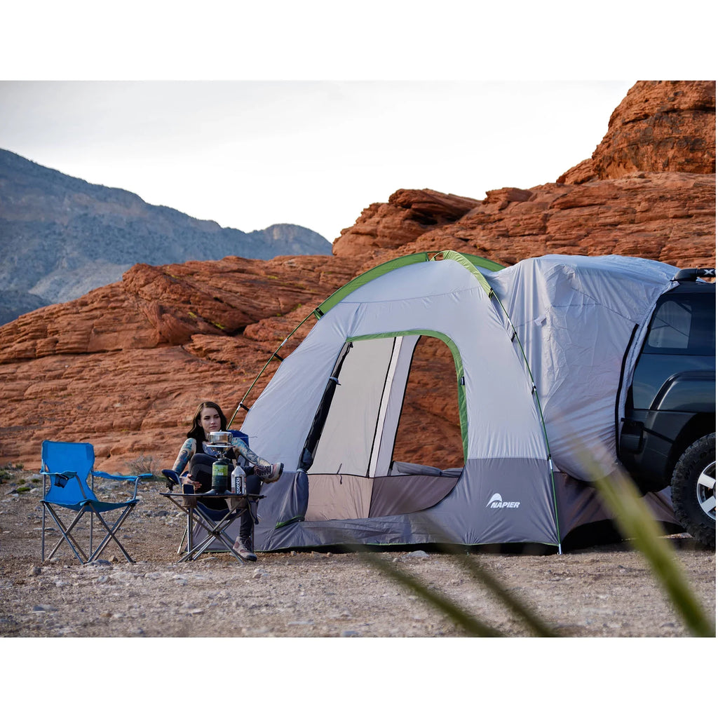 Napier Backroadz 10' x 10' Universal SizeUV/Van Cargo 5 Person Camping Tent, Gray