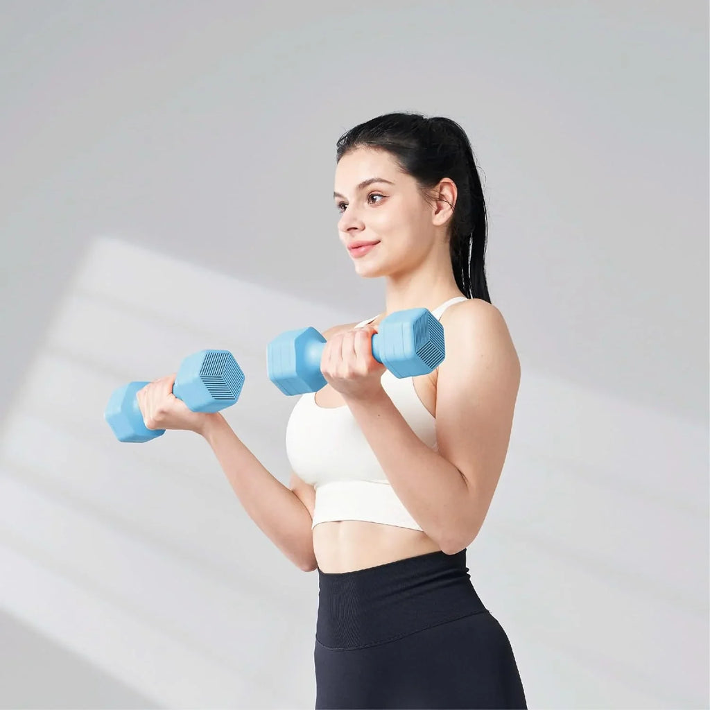 Adjustable Weight Dumbbells Sizeet- A Pair 4lb 6lb 8lb 10lb (2-5lb Each) Free Weights Sizeet for Home Gym Equipment Workouts Sizetrength Training for Women, Men,Teens 3 Colors