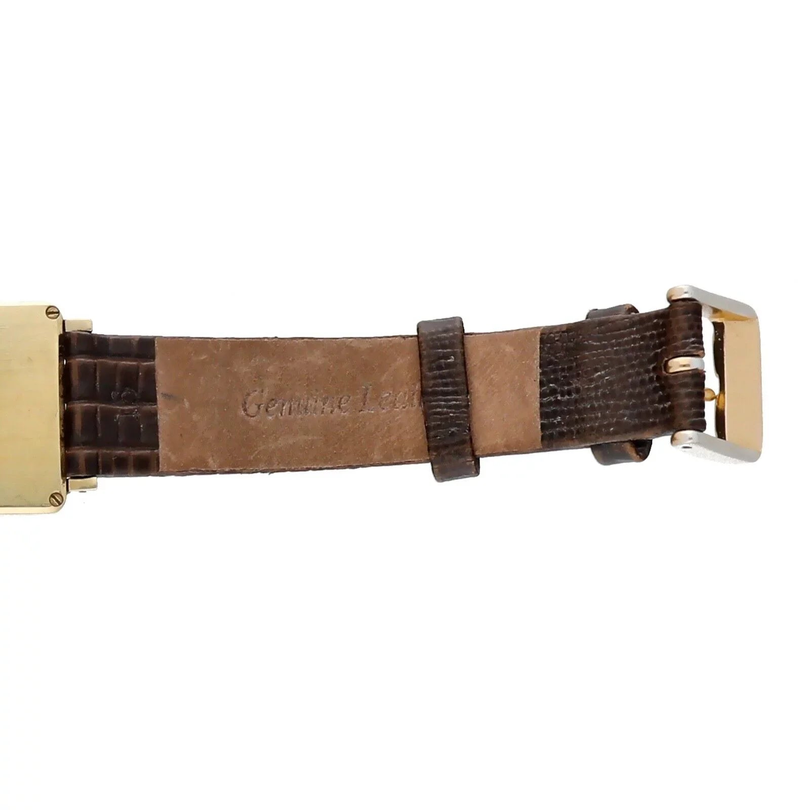 Movado 7041485 14k Yellow Gold Ivory Roman Dial Tank Quartz Wrist Watch