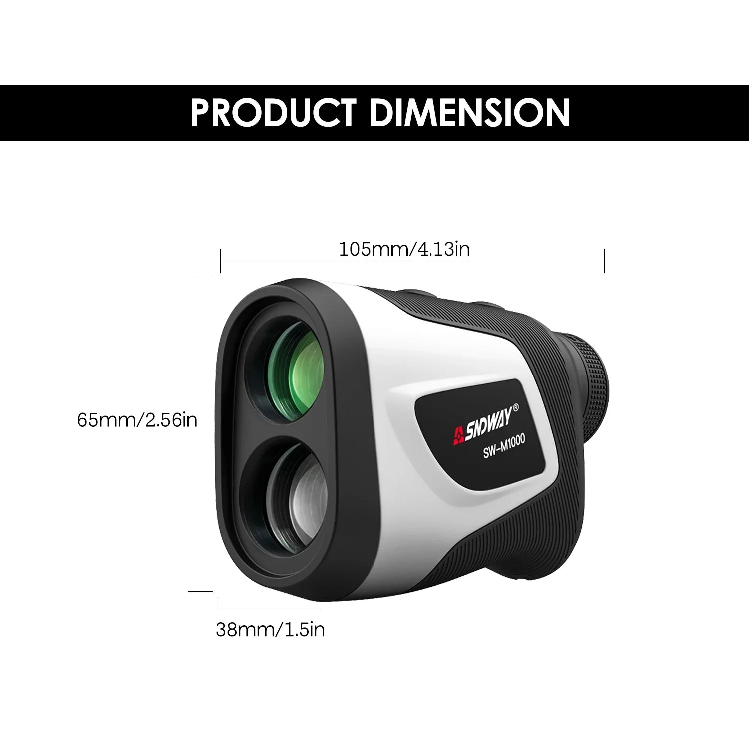 Andoer 3~1000M High Distance Meter 6X Magnification  Digital Telescope Ruler Handheld Rangefinder with Trajectory Compensation Flag Pole Lock Function