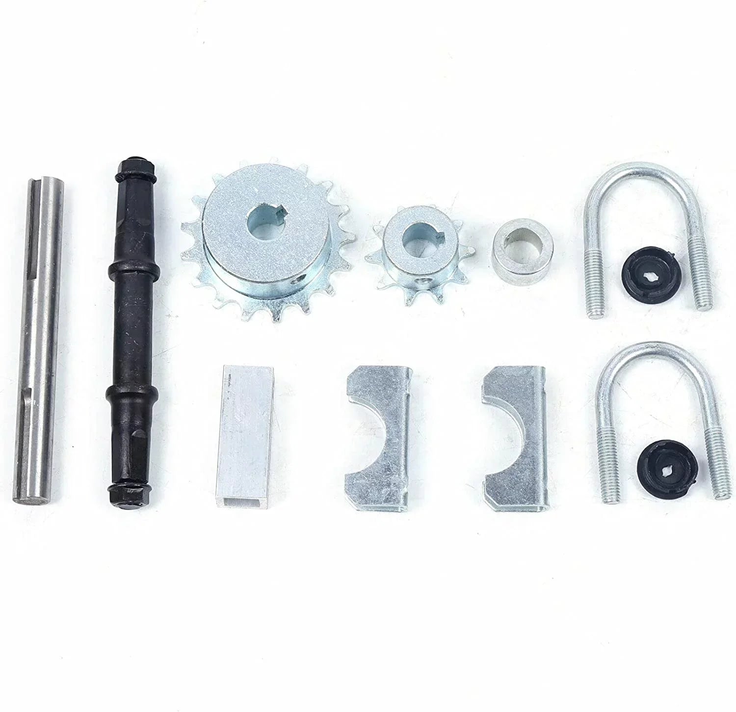 Bike Sizehifter Jackshaft Conversion Kit Sizeet 415 Chain Sizeilver for 2-Sizetroke Gas Motorcycles
