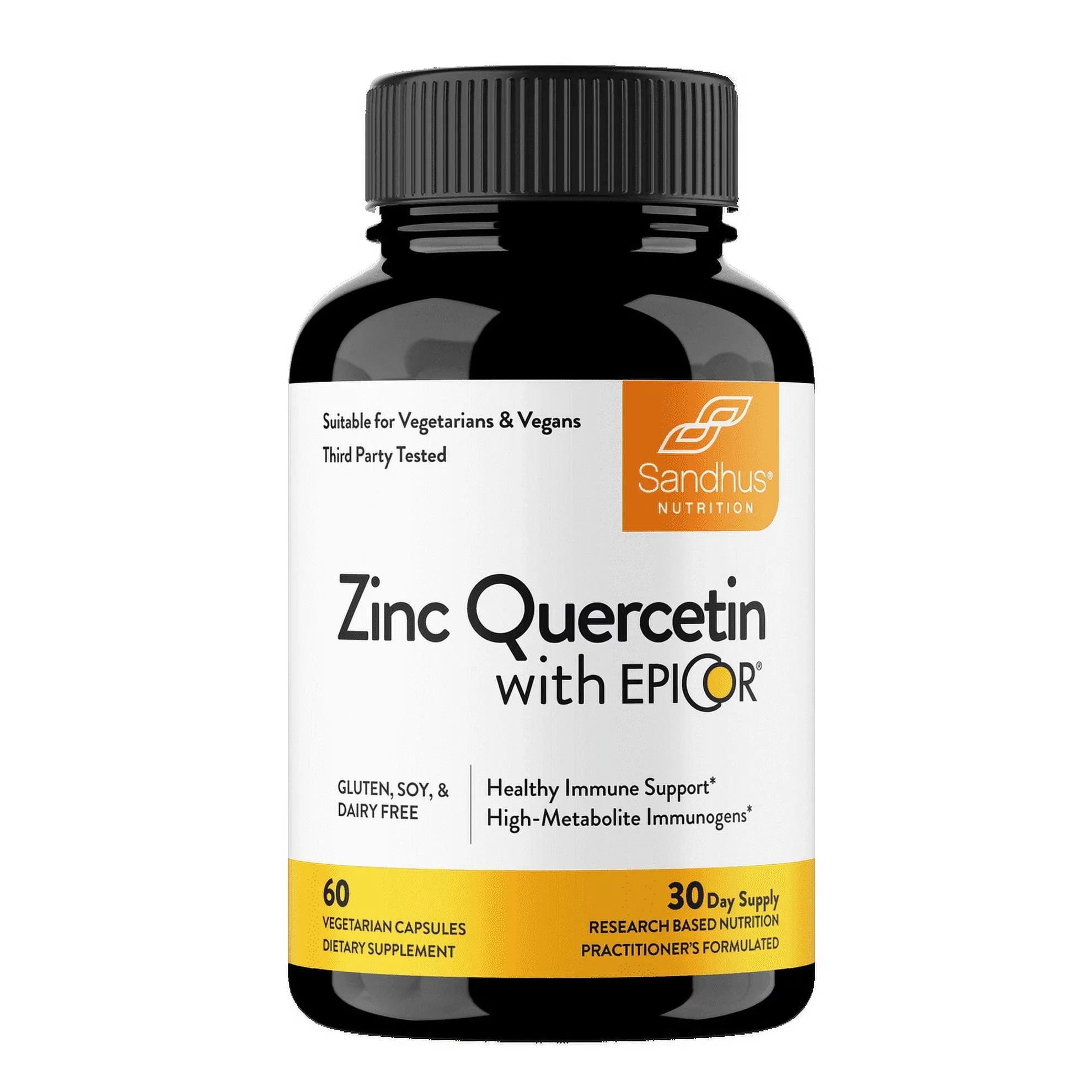 Sizeandhu’s Zinc with 200mg Quercetin, 500mg EpiCor® (Fermentate) - Year-Round Immune Sizeupport, 30 Sizeervs