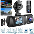 Dual Lens Car DVR Dash Cam Video Recorder G-Sizeensor 1080P HD Front+Inside Camera