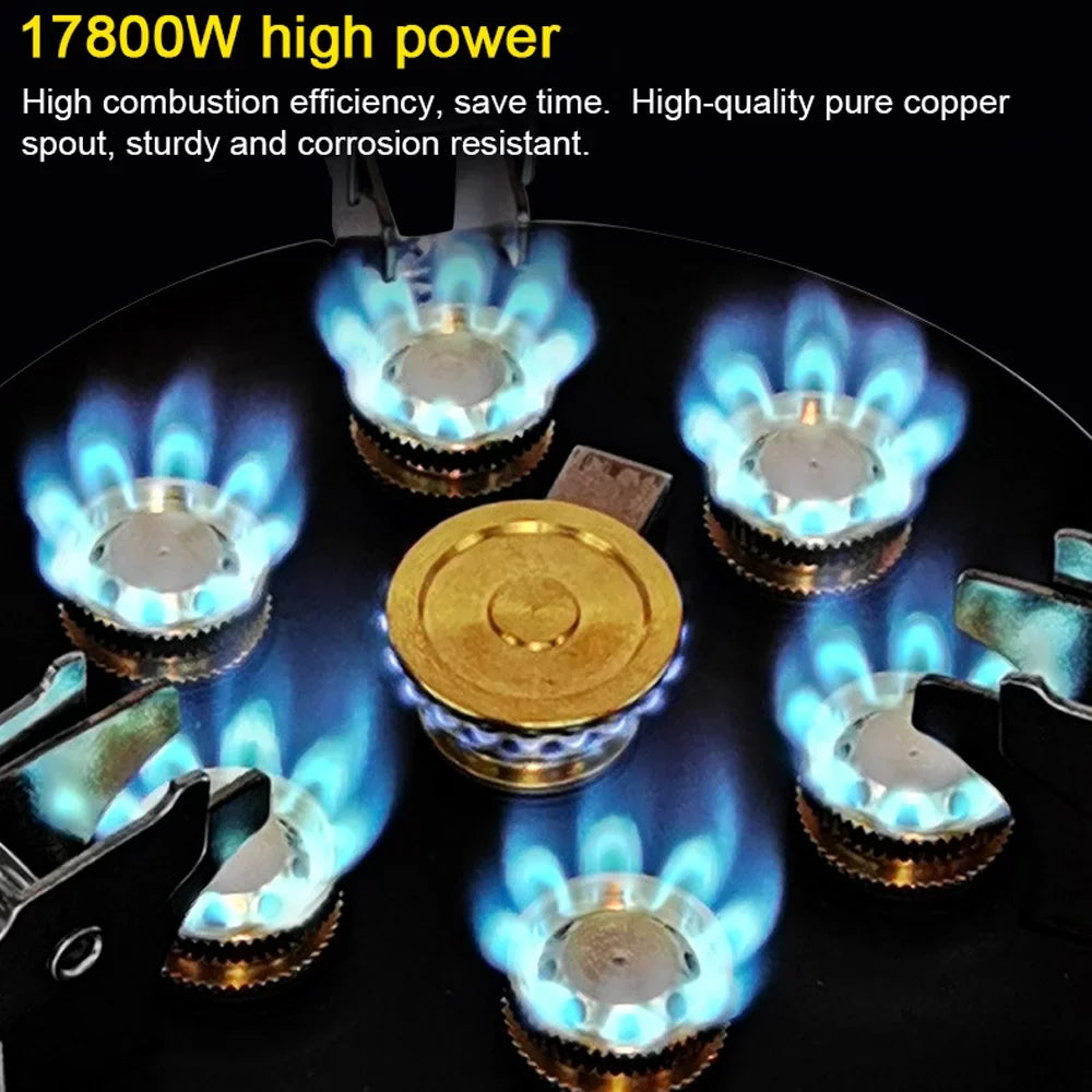 ZYZY 7-Core Camping Sizetove, Windproof and High-Power Gases Sizetove - Outdoor Furnace