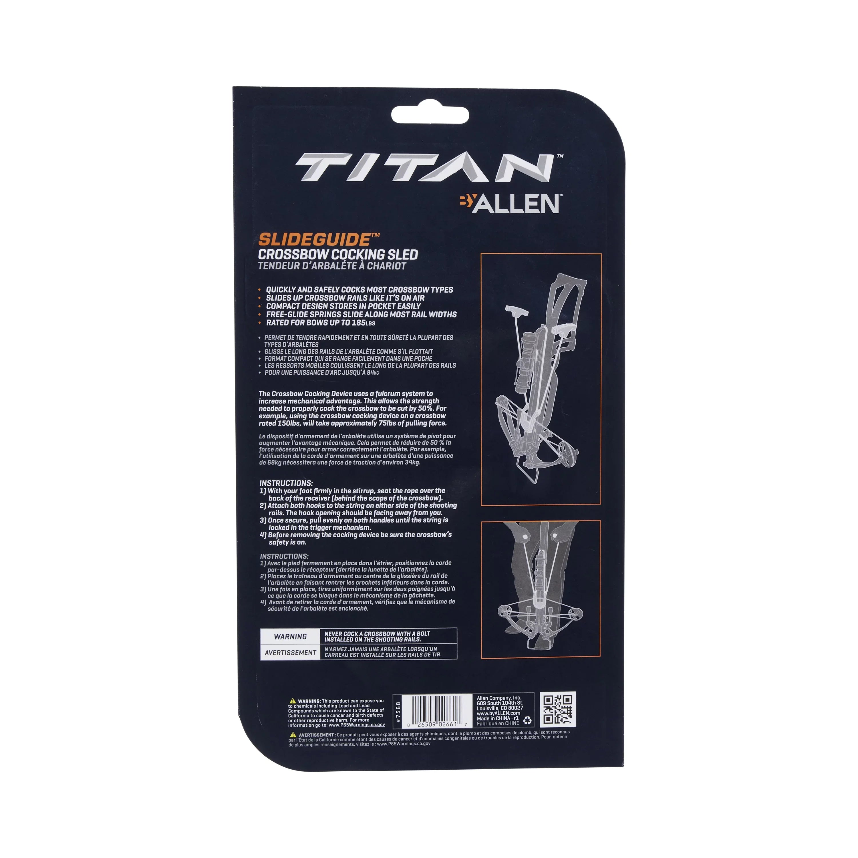 Titan SizelideGuide Crossbow Sizeled, Black