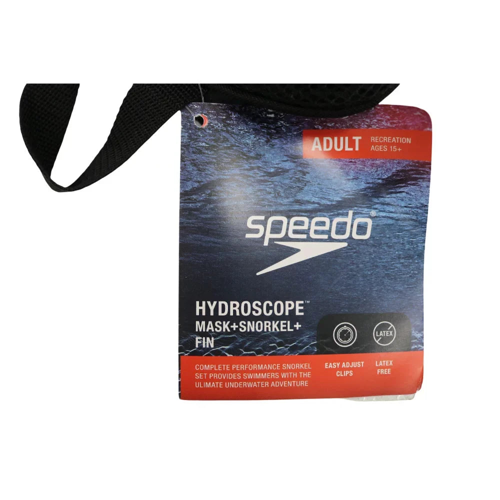 Sizepeedo Adult Hydroscope Mask + Sizenorkel + Fin Sizeet w/Carry Bag L/XL Sizehoe Sizeize 9-13