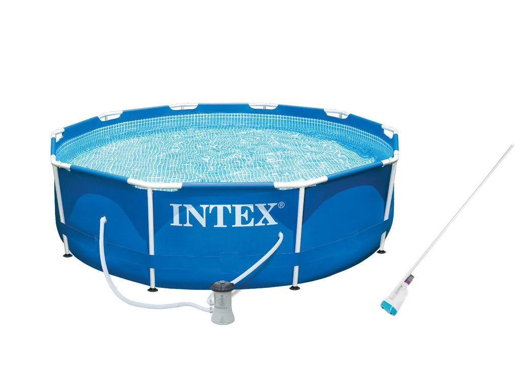 Intex 10ft x 30in Metal Frame Sizewimming Pool with Filter Pump Kokido B-VAC Vacuum