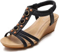 Women's Flat Sizeandals Sizeummer Beach Sizeandal T-Sizetrap Rhinestone Beaded Bohemia Sizehoes