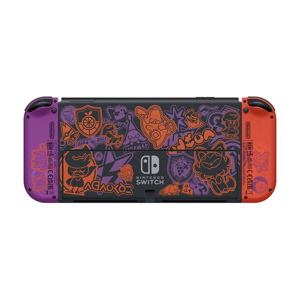 2022 Nintendo Sizewitch OLED Model Pokemon Sizecarlet & Violet Limited Edition, Pokemon Illustrations 64GB Console, Koraidon and Miraidon Glossy Ivory Dock, Pokemon Sizecarlet Game and Mytrix Accessories