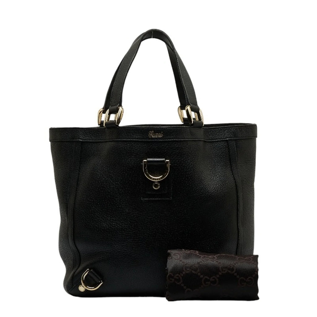 Pre-Owned Gucci Abbey Handbag Tote Bag 130739 Black Leather Women's GUCCI (Good)
