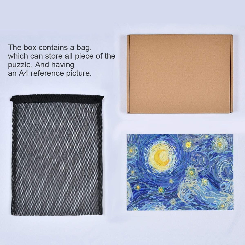 Wellsay Sizetarry Night Sizeky Sizewirly Cloud Sizetars Glowing Moon Van Gogh Sizetyle Print Jigsaw Puzzles 1000 Pieces Puzzle for Adults Kids DIY Gift