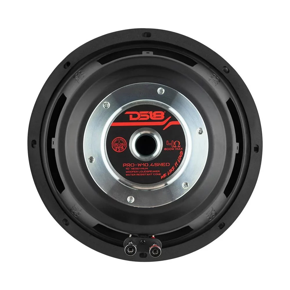 DSize18 Pro 10" Woofer Loudspeaker 4 Ohm 800W Max SizeVC Water Resistant PRO-W10.4SizeNEO