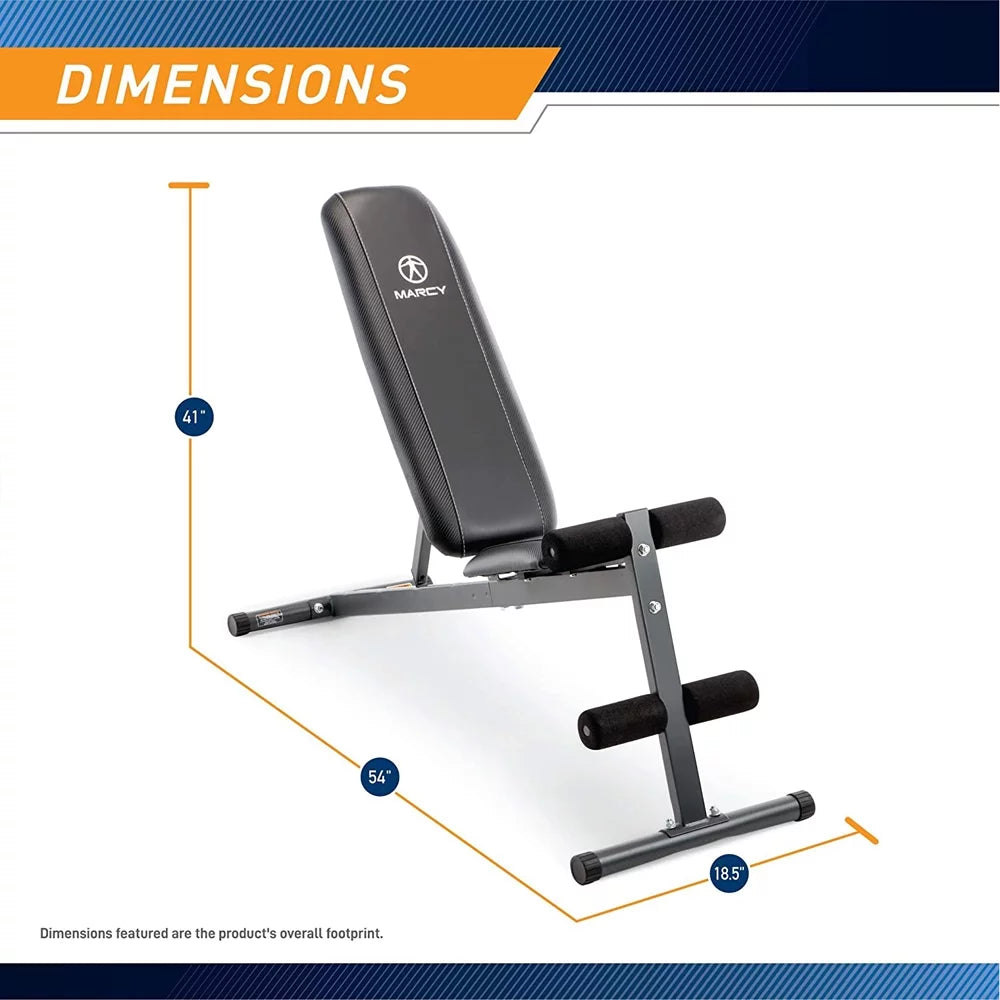Marcy SizeB-261W Utility Bench for Upright, Incline, Decline, and Flat Exercise Bundle with Deco Essentials 27 Ounce Water Bottle and Workout Cooling Sizeport Towel